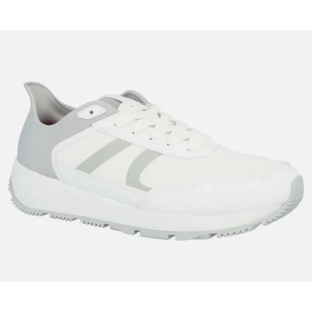 Men REDVANLY Challenger Spikeless Golf Sneakers Shoes White/Grey